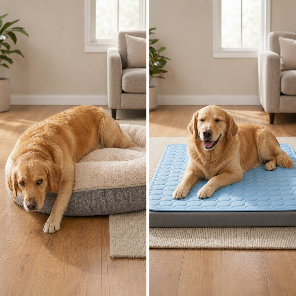 Warm dog bed versus Auren ChillMat comparison