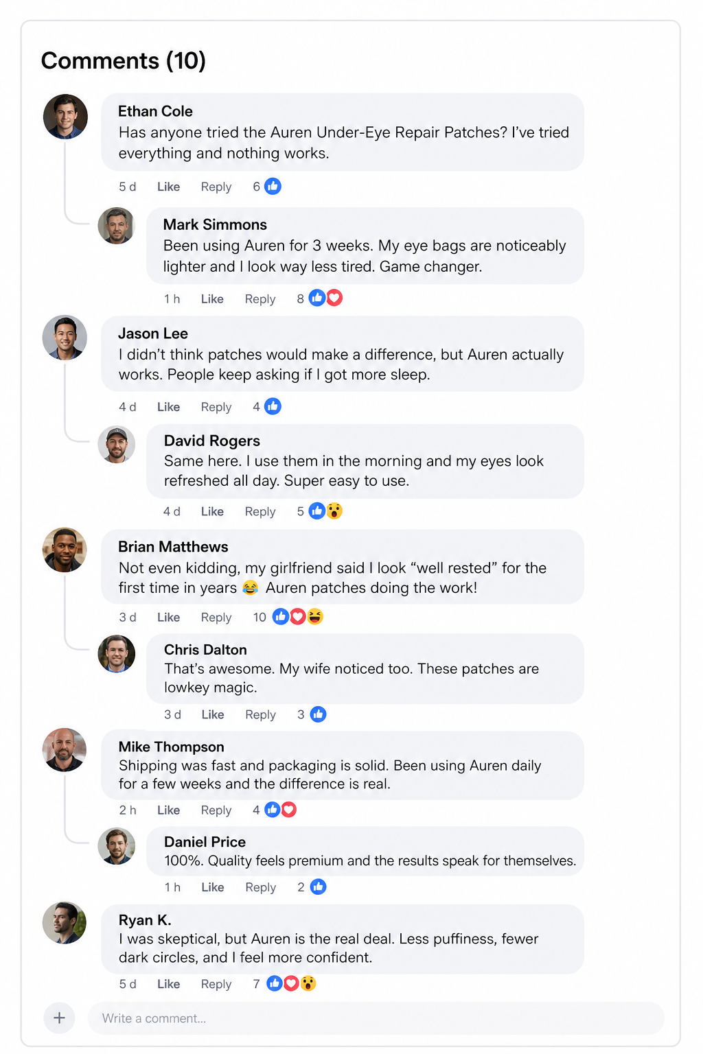 Auren advertorial regenerated image 060 social comments auren
